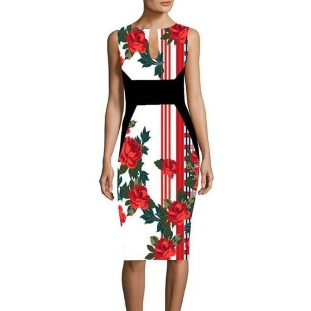 Fenghua Slim Office Pencil Dress